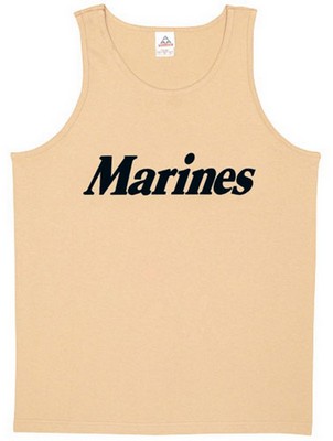 Marines Logo Tank Top Desert Sand