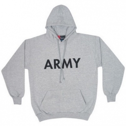 Kid's Army Hoodies Grey/Black Hooded Sweatshirt