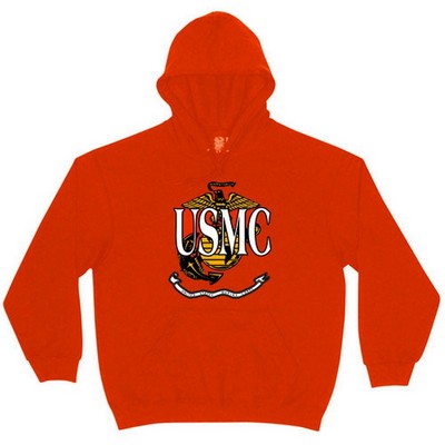 USMC Globe And Anchor Red Hoodie Sweatshirts