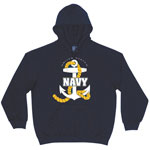 United States Navy Anchor Graphic Hooded Sweatshirt