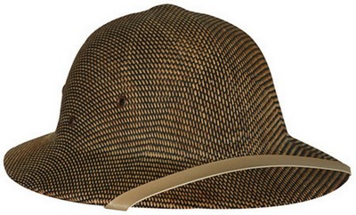 Military Style Pith Helmet Tan/Black