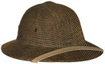 Military Style Pith Helmet Tan/Black