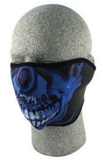 Sports Half Masks Blue Skull Mask
