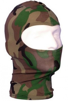 Camouflage Balaclavas With Extended Neck Woodland