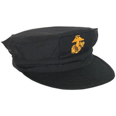 Marine Corps Caps Black/Gold Emblem Cap