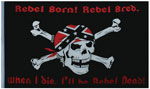 US Rebel Flag Rebel Dead Skull Flag