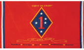 1st Marine Division Banner Red 3 x 5 Flag