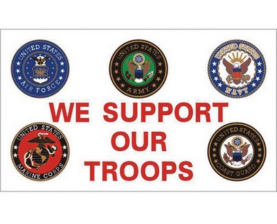 We Support Our Troops Flag 3 X 5