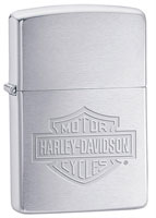 Harley Davidson Zippo&reg; Lighter Brush Chrome