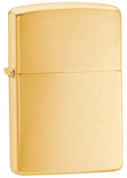 Brush Brass Zippo&reg; Lighter Solid Brass