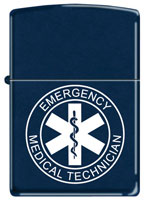 EMT Zippo&reg; Lighter Navy/White