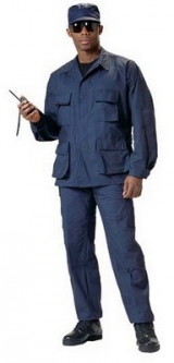 Military Fatigues (BDU's) Navy Blue Fatigue Shirt 2XL