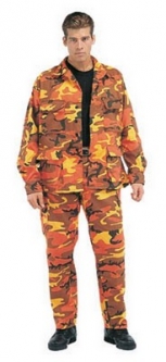Military Fatigues (BDU's) Savage Orange Camo Pants 2XL