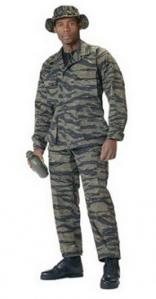 Camouflage Military Fatigues (BDU's) Tiger Stripe Pants