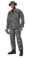 Camouflage Military Fatigues (BDU's) Tiger Stripe Shirts