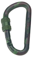 Camo Carabiner Keyring 80Mm Locking
