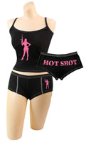 Black/Pink Booty Short
