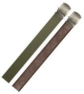 Military Belts Reversible Vintage Leather/Web Belt 44 Inch