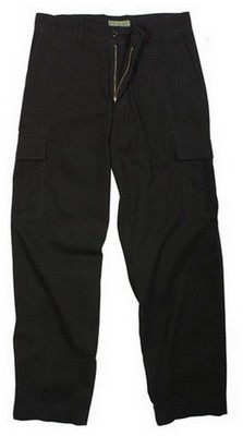Vintage Military Uniform Cargo Pant Black