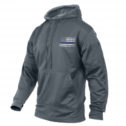 Gray Thin Blue Line Concealed Carry Hoodie - 3XL