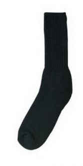 Men's King Size Black Crew Socks US Made