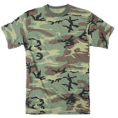 Classic Woodland Camo T-Shirt In Long Length 3XL
