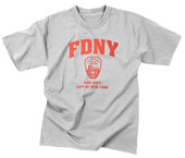 Official FDNY T-Shirt Grey Physical Training Tee 2XL