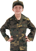 Boy's Camouflage Fatigue Shirt Size 18