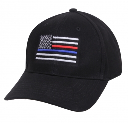 Thin Blue Line & Red Line USA Flag Cap