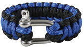 Paracord Bracelet W/D-Shackle Royal/Black
