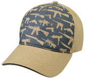 Military Hats Rifles Graphic Baseball Cap