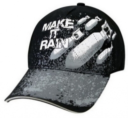 Military Cap Make It Rain Bombs Graphic Hat