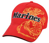 Deluxe Marines Eagle Cap Low Profile Red Cap