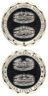 Challenge Coin-Combat Action Badge