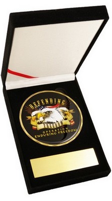 Challenge Coin-OEF Defending 3.5&Quot Medallion