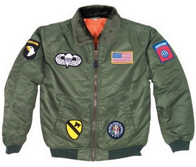Boys Military Jacket B-15 Coat Sage