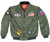Boys Military Jacket B-15 Coat Sage