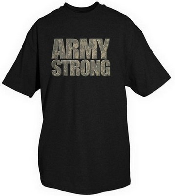 Army Strong T-Shirt Black/Camouflage