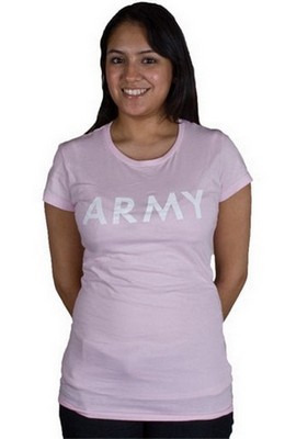 Pink Army Logo Babydoll T-Shirts