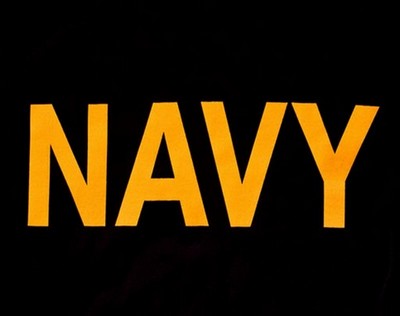 Military Navy Logo Babydoll Tee Black/Gold
