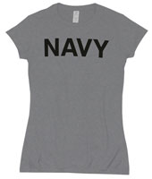 Women's Navy T-Shirt Grey Babydoll T