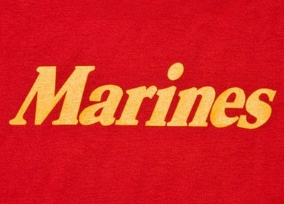 US Marines Womens Tee Red/Gold