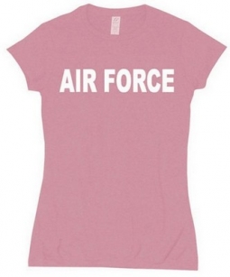 Air Force Logo Ladies Pink Babydoll T-Shirt