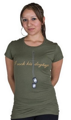 Rock His Dog Tags Babydoll Tee