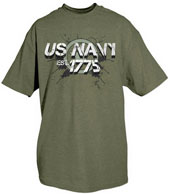 US Navy T-Shirt Est. 1775 Olive Drab Tee