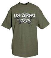 US Army Logo Tee Est 1775 Olive