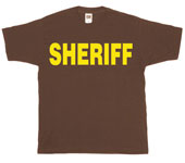 Sheriff Logo T-Shirt Brown With Gold