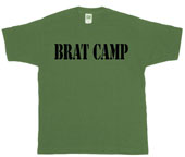 Military T-Shirt Brat Camp Kids Olive Drab Tee