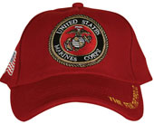 United States Marines Corps Embroidery Cap Red