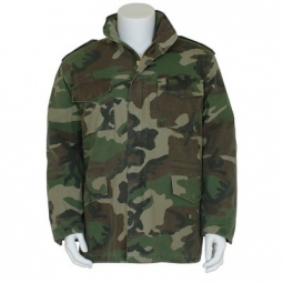 Retro M65 Field Jacket with Liner - Woodland Camo
